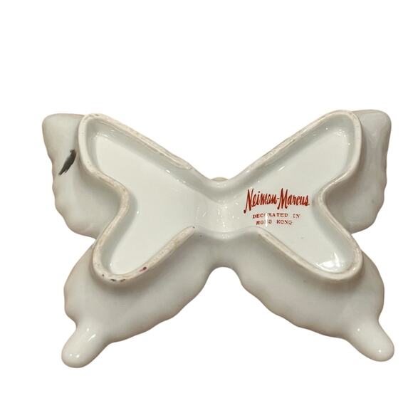 Neiman Marcus Trinket Tray Vintage Chinese  Chinoiserie Hand Painted Floral - Picture 4 of 13